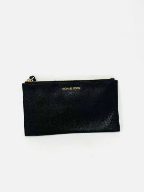 Michael Michael Kors Black Pebbled Leather Designer Wristlet