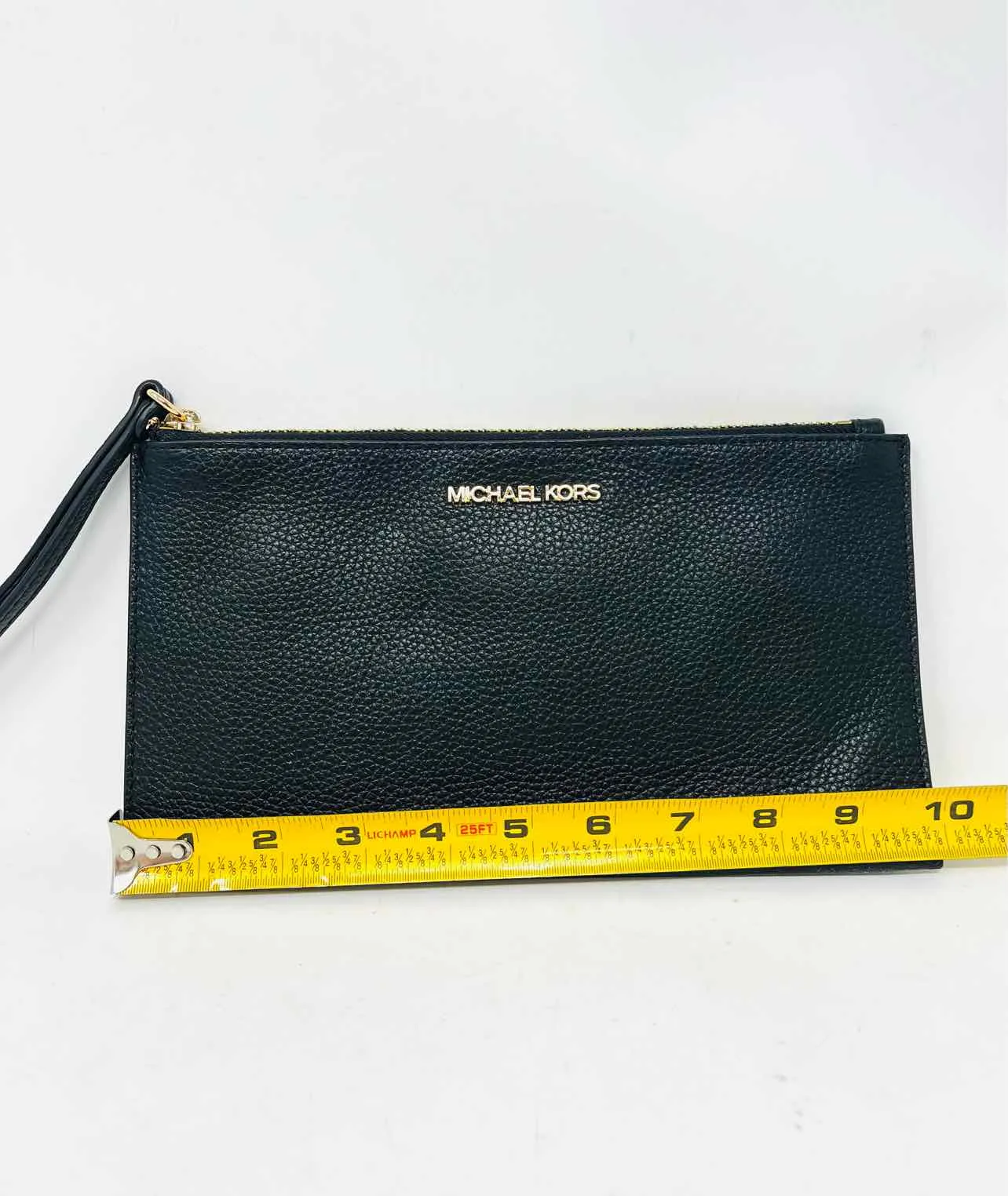 Michael Michael Kors Black Pebbled Leather Designer Wristlet