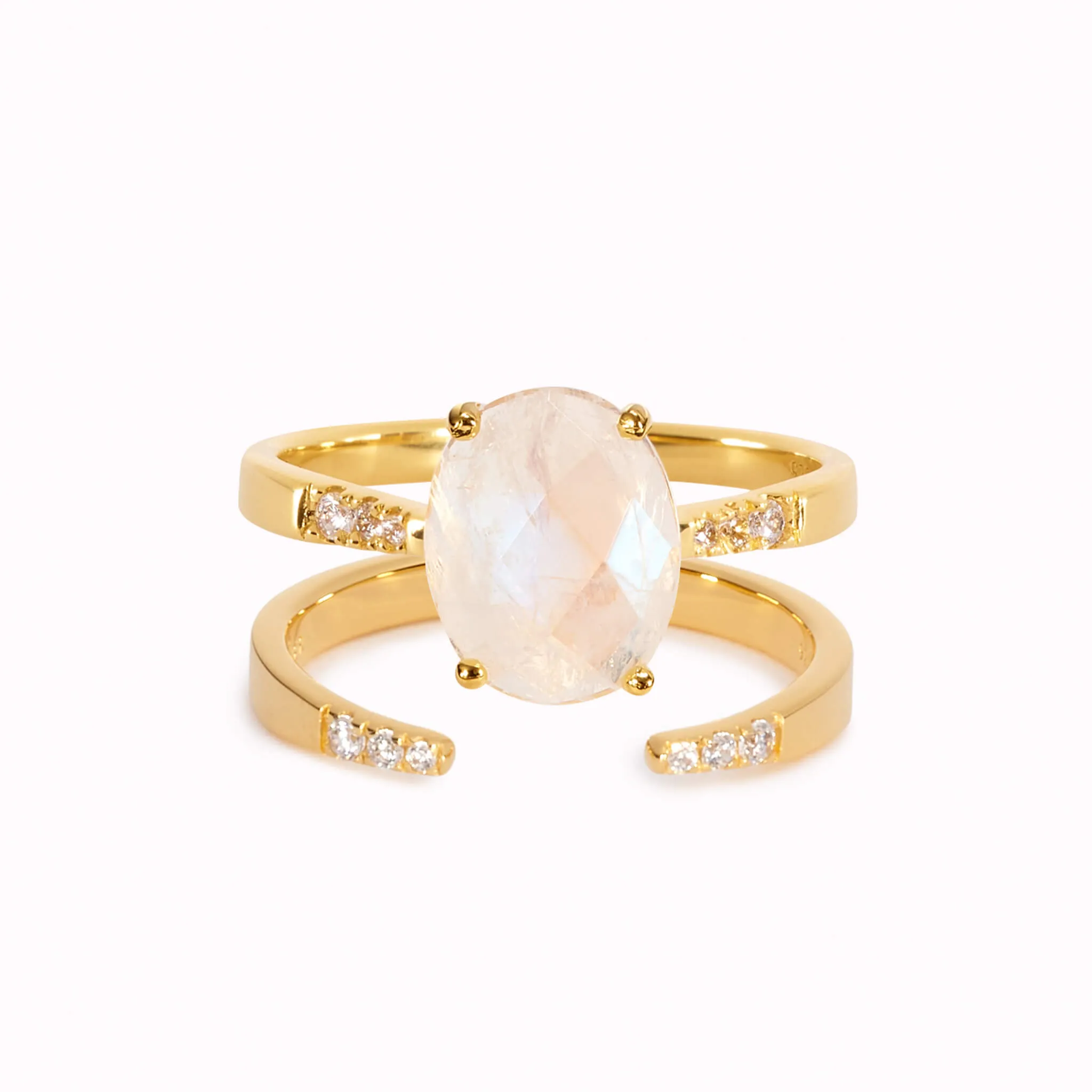 Moonstone Ring Set - Serena & Hailey