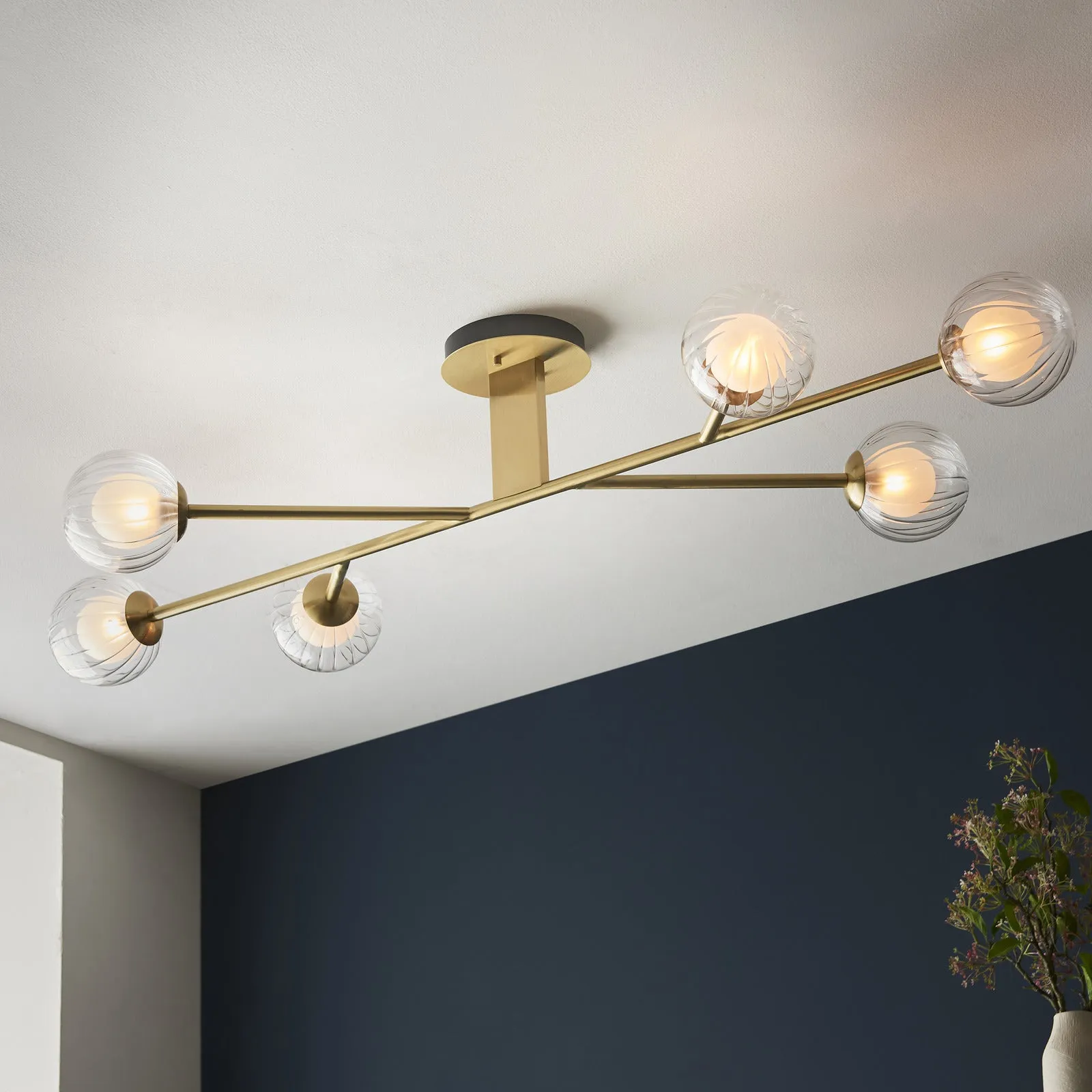 Nordia 6-light Semi flush