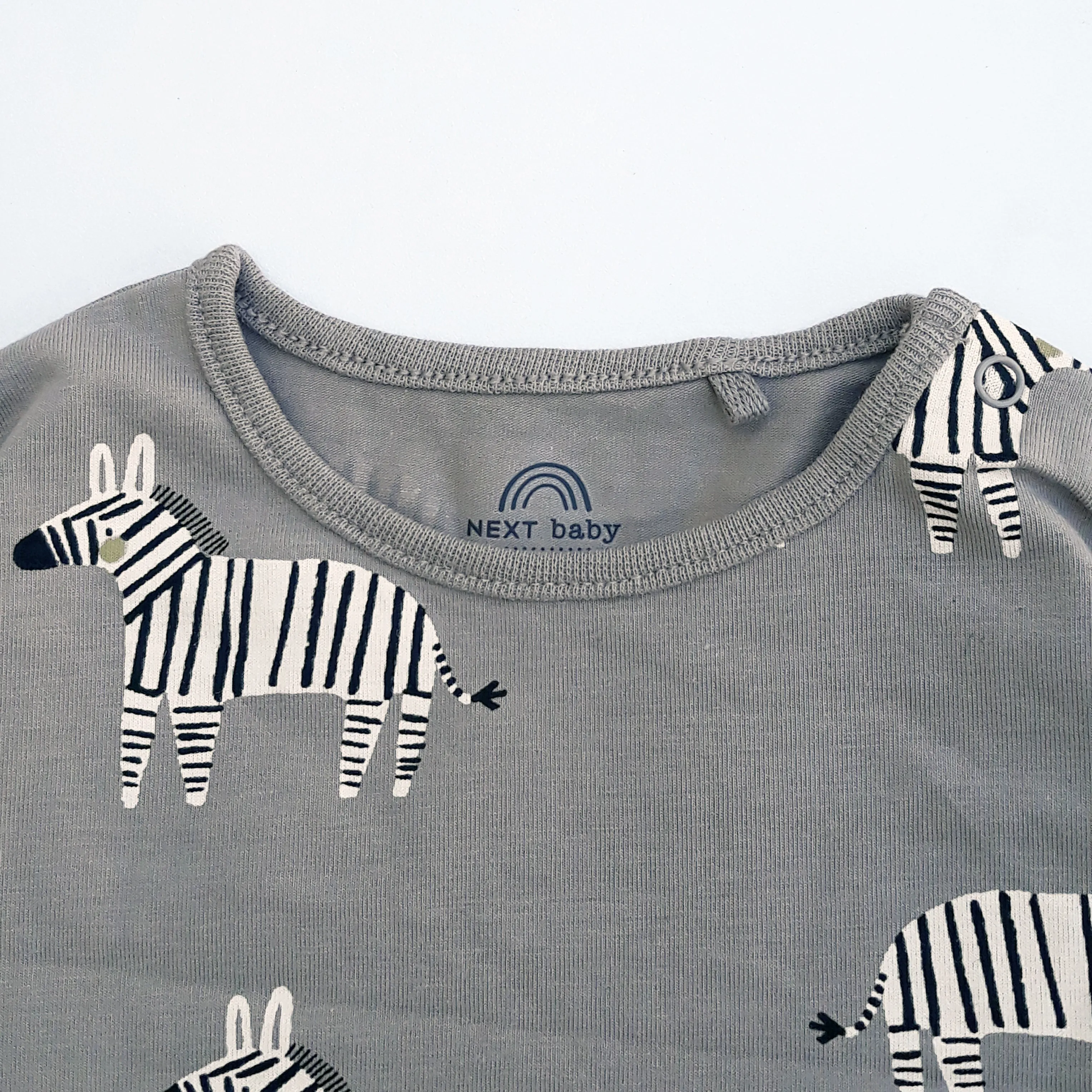 NX - Kids 'Grey' Animal Printed Full Sleeve Cotton T-Shirt NX338