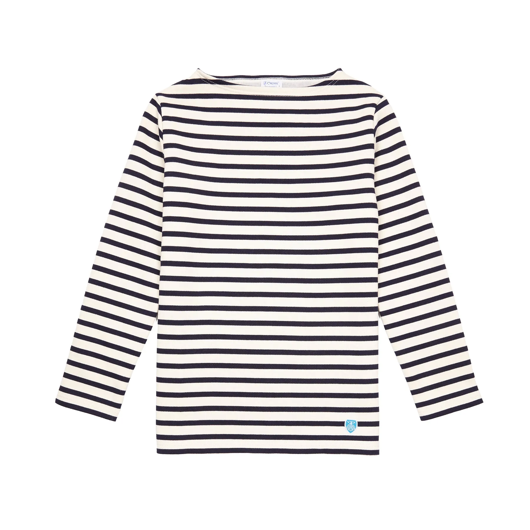 Orcival Long Sleeve Marinière T-shirt in Ecru / Navy