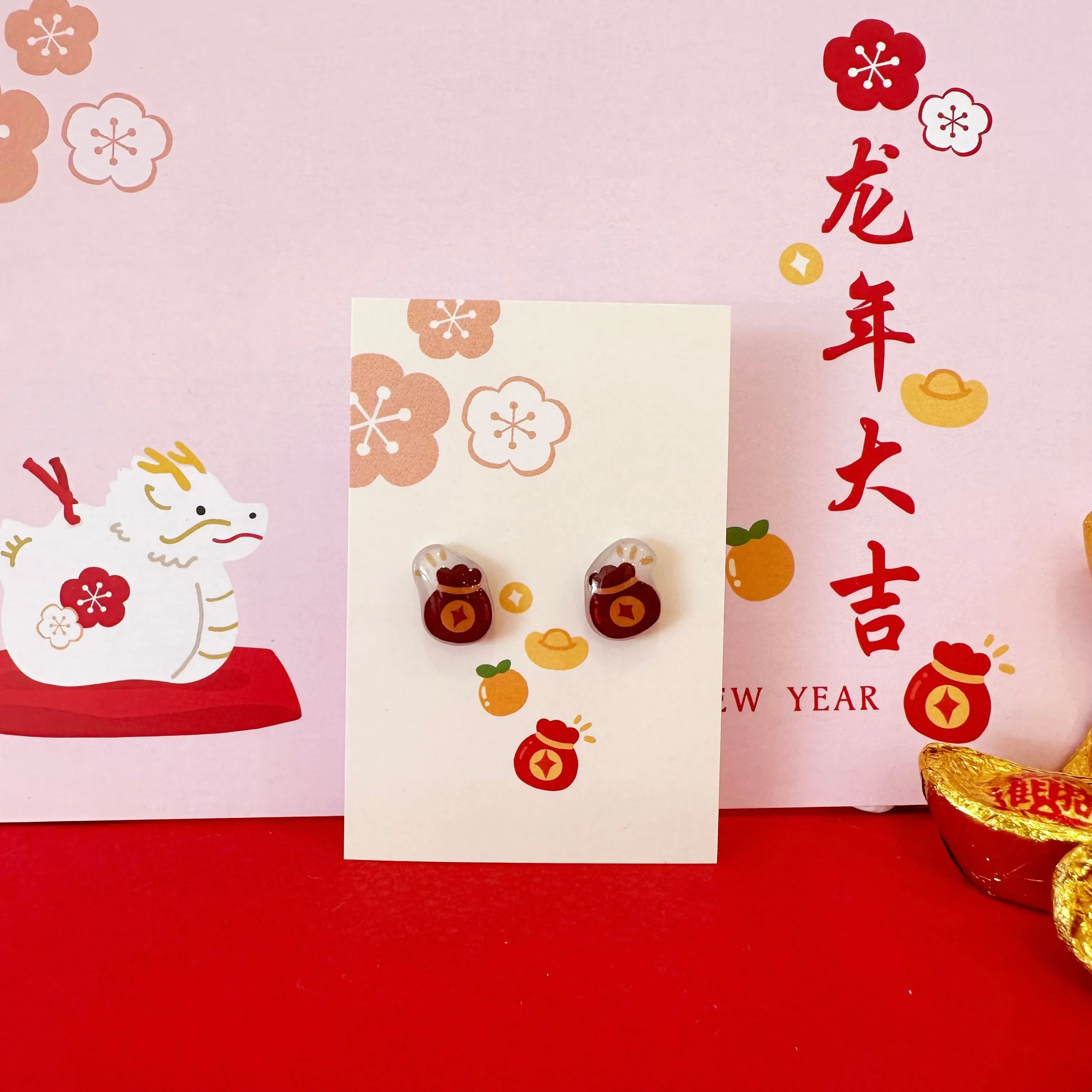 Oriental Chinese New Year Earrings