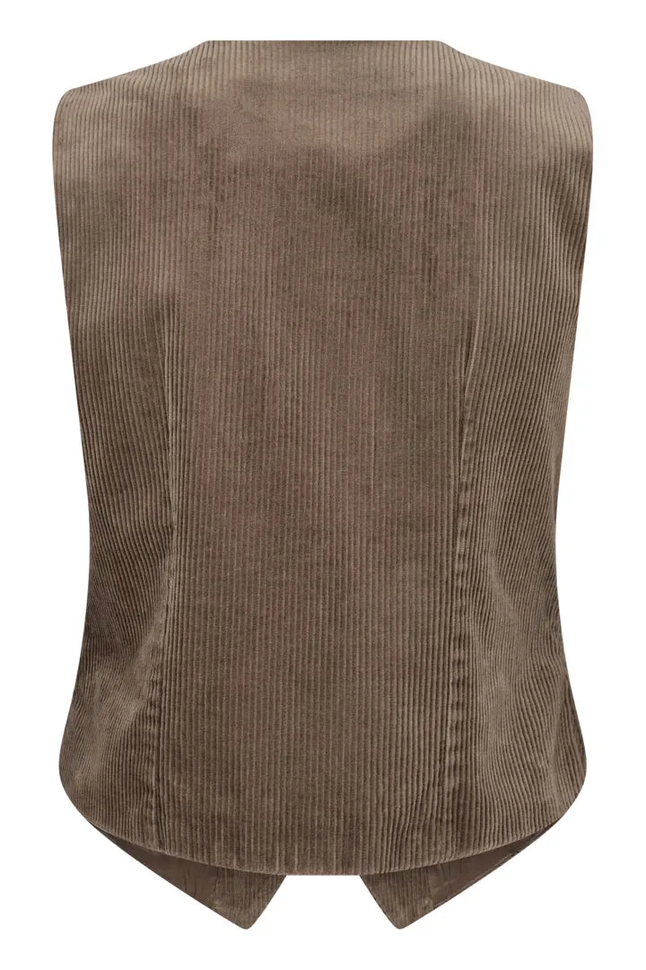 Part Two Linka Waistcoat in Walnut