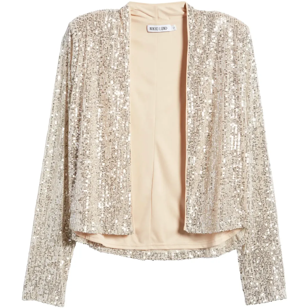 Poe Sequin Split Front Cardigan