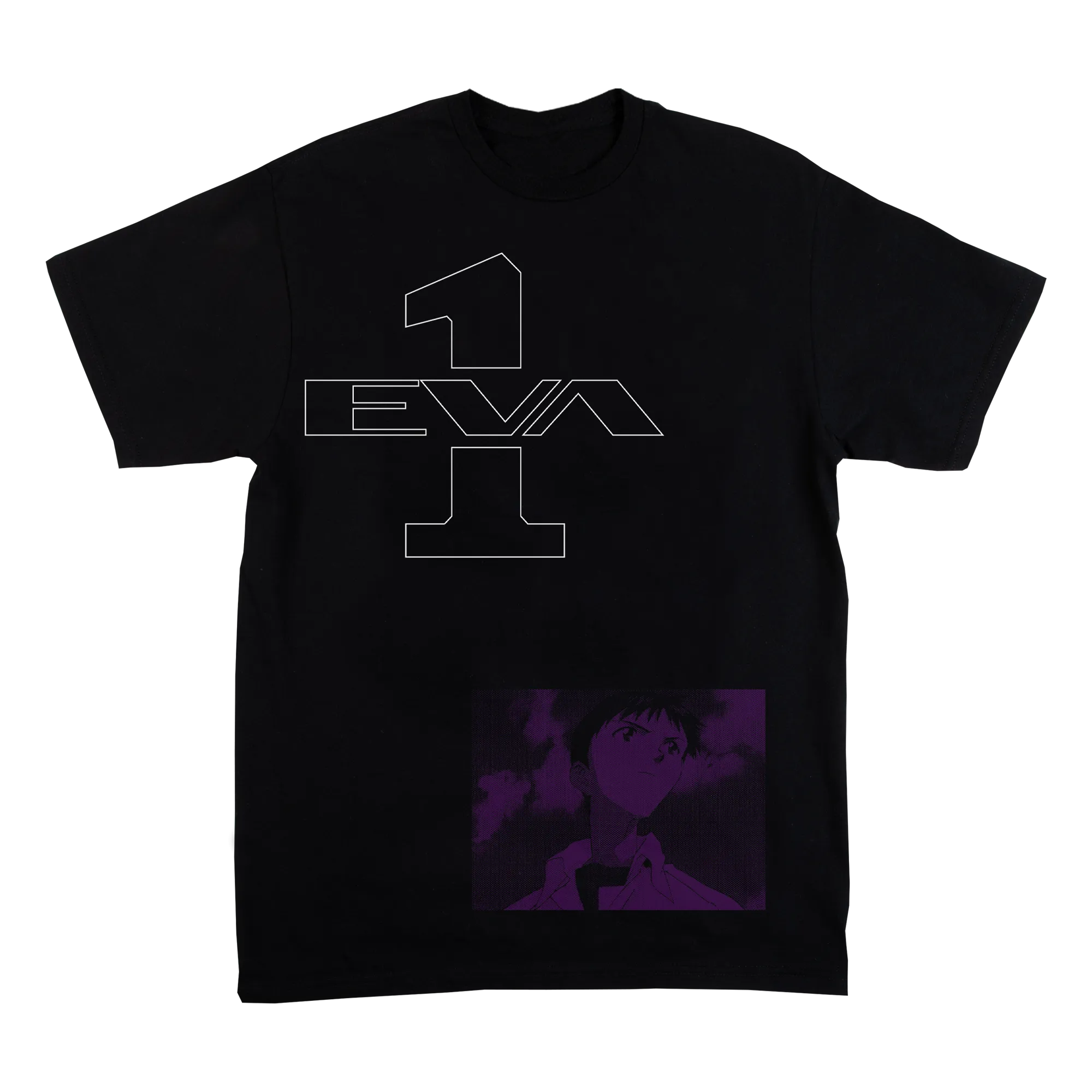 Shinji and Eva Unit-01 Black Tee