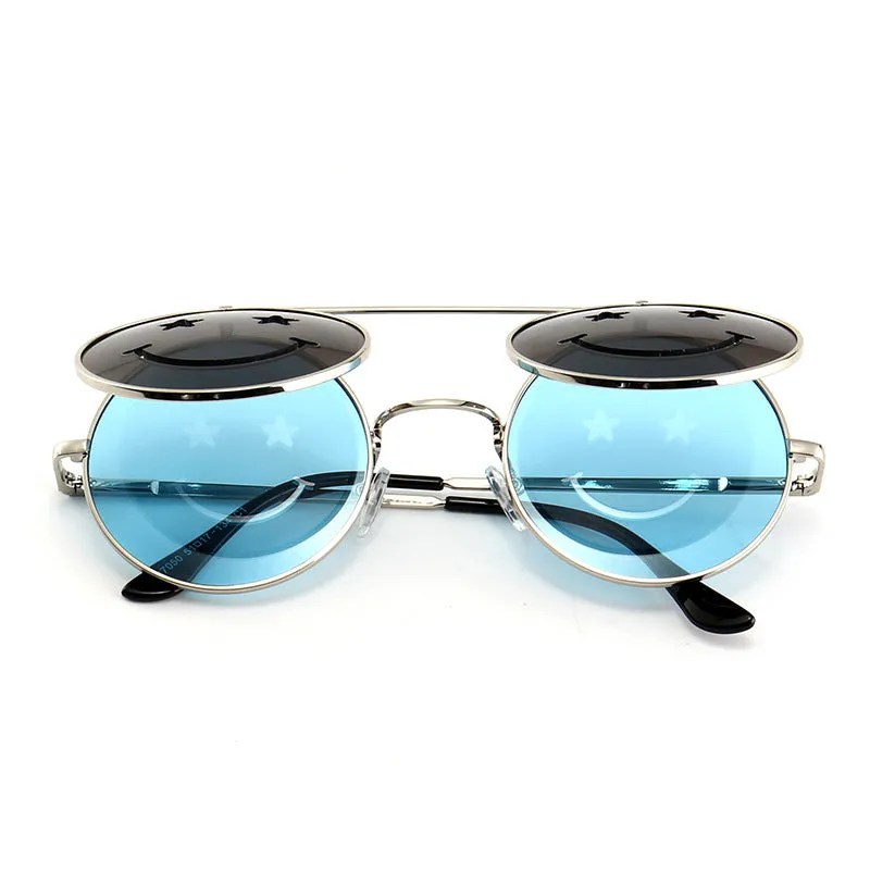 Smiley Flip Up Shades/Sunglasses