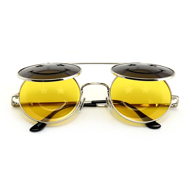 Smiley Flip Up Shades/Sunglasses