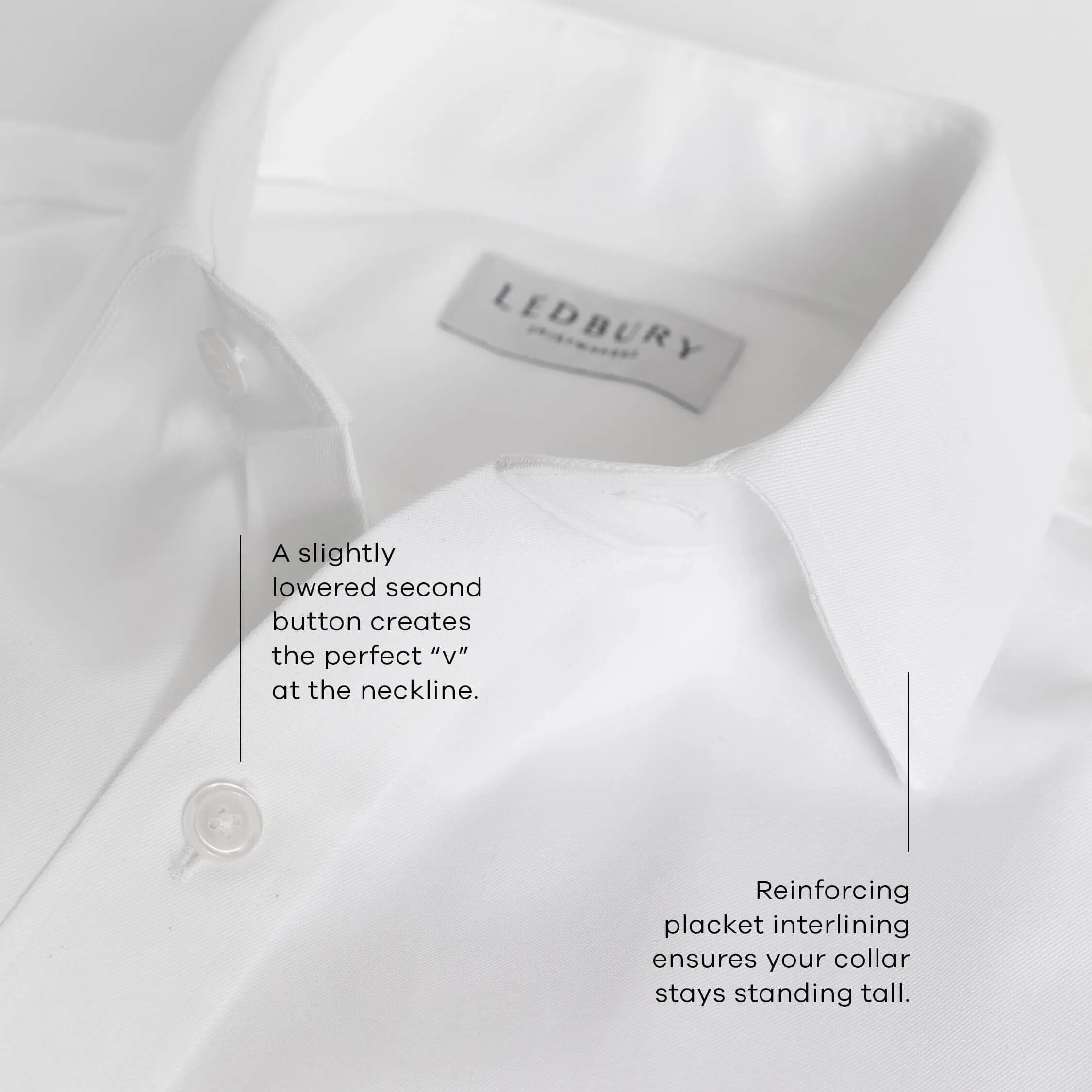 The White Sutton Twill Custom Shirt