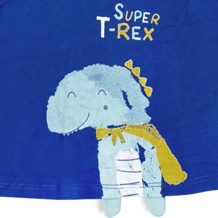 TX - Kids 'Sky Blue' Animal Printed Cotton T-Shirt TX785