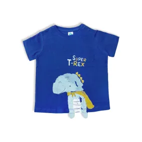 TX - Kids 'Sky Blue' Animal Printed Cotton T-Shirt TX785