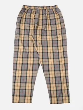 Universal Works Pyjama in Sand Tartan Check