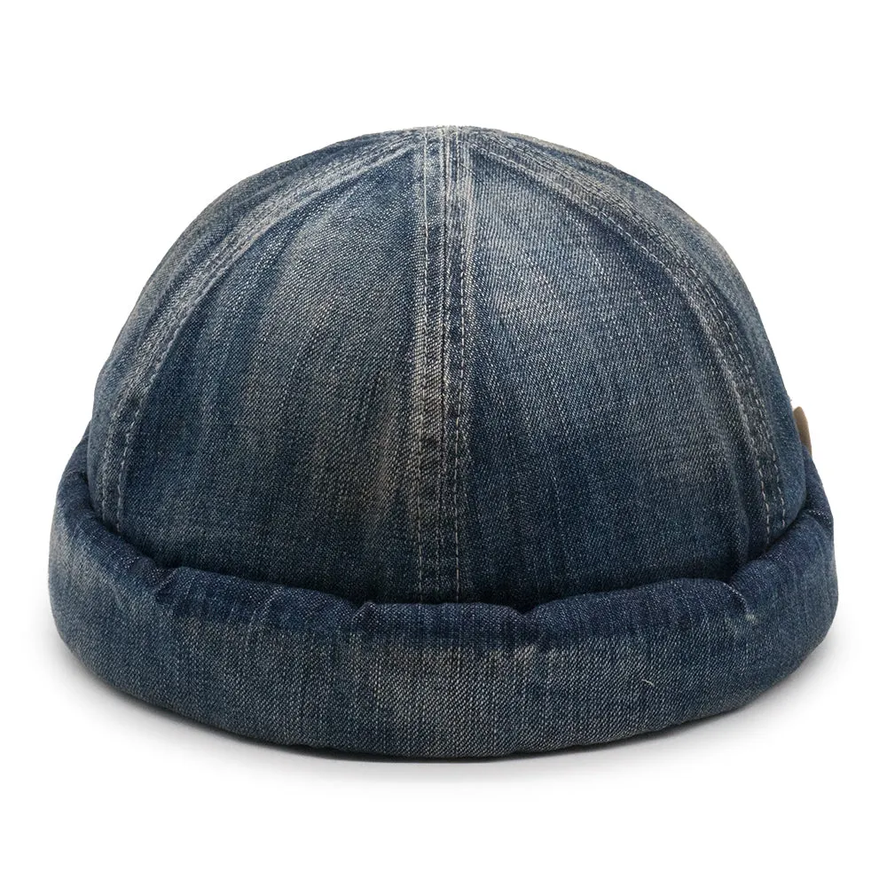 WASH DENIM ROLL CAP