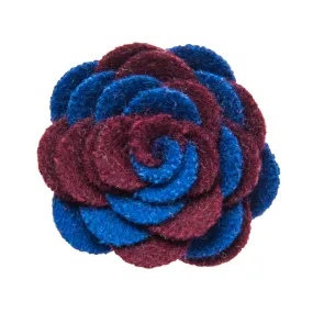 Washington Lapel Flower, Blue / Burgundy