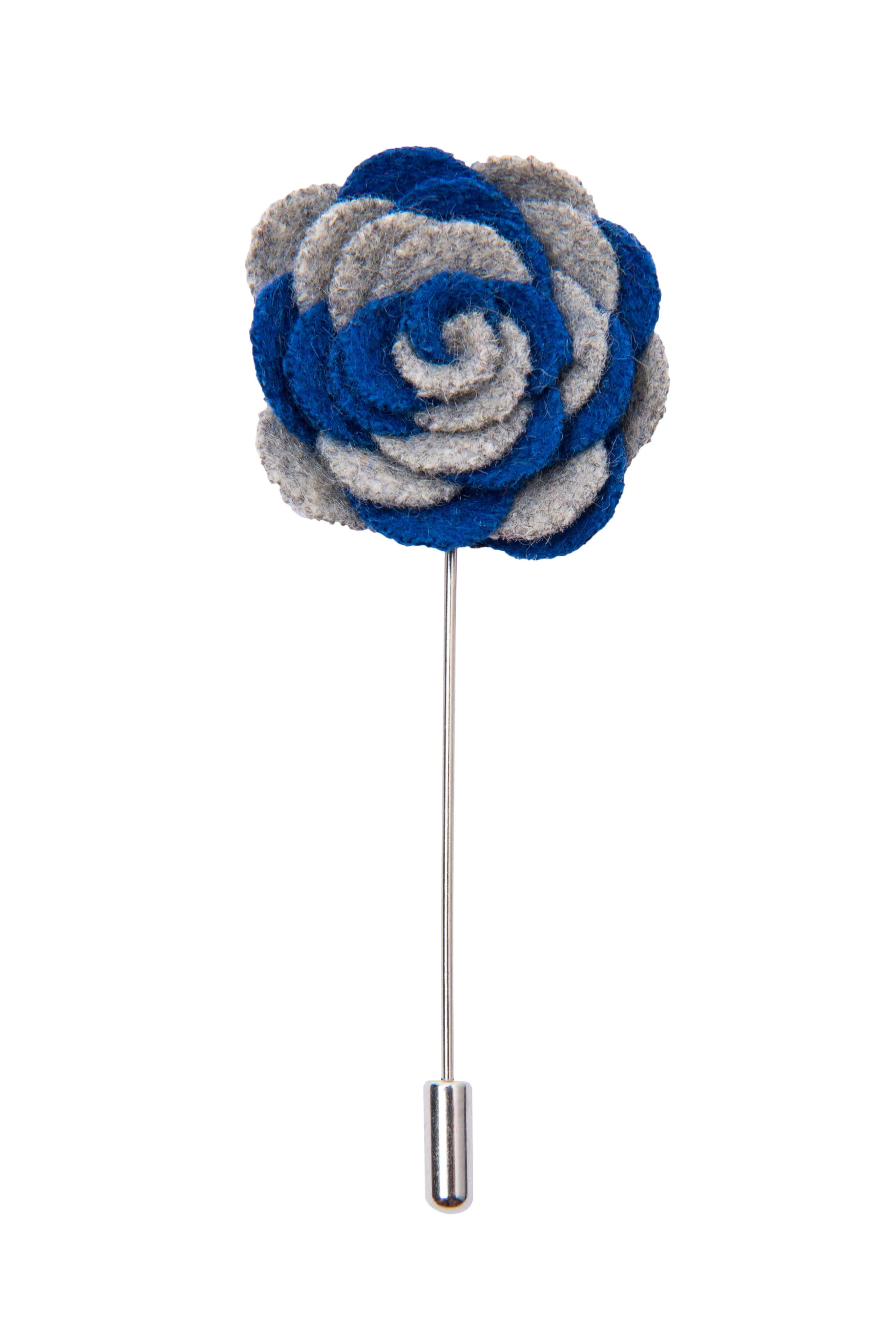 Washington Lapel Flower, Blue / Grey