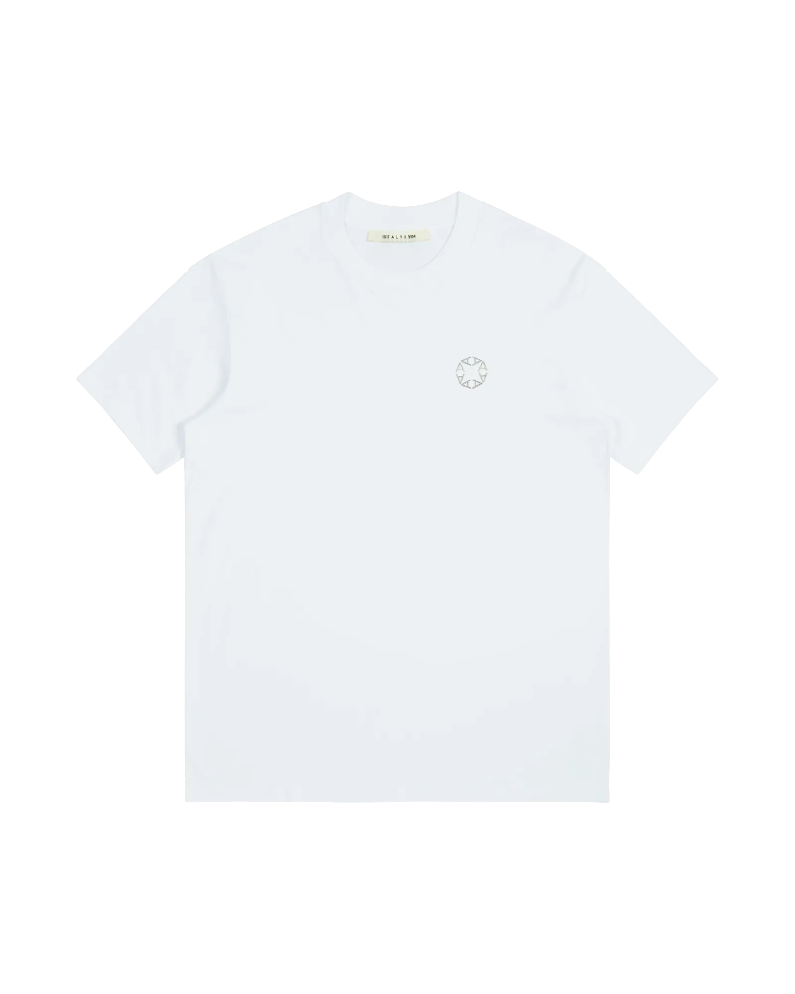 WHITE EMBROIDERED LOGO T-SHIRT