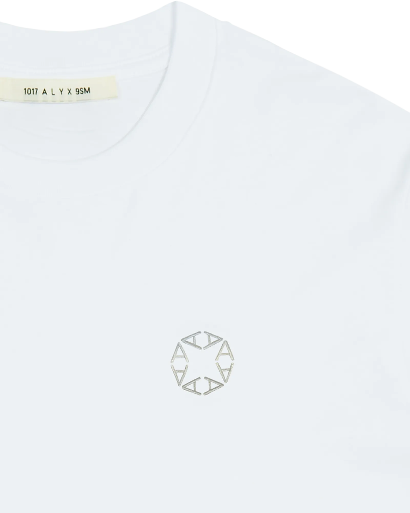 WHITE EMBROIDERED LOGO T-SHIRT